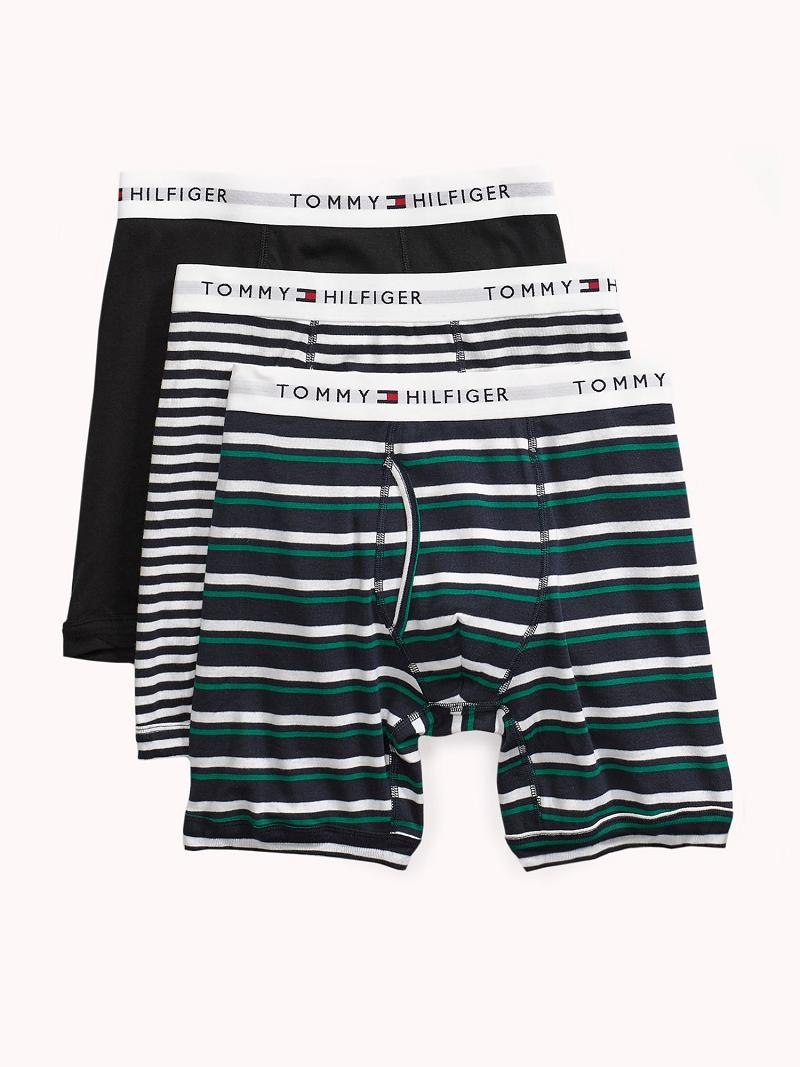 Férfi Tommy Hilfiger Pamut classics boxer brief 3pk Boxer Briefs Kék Színes | HU 1367GSO